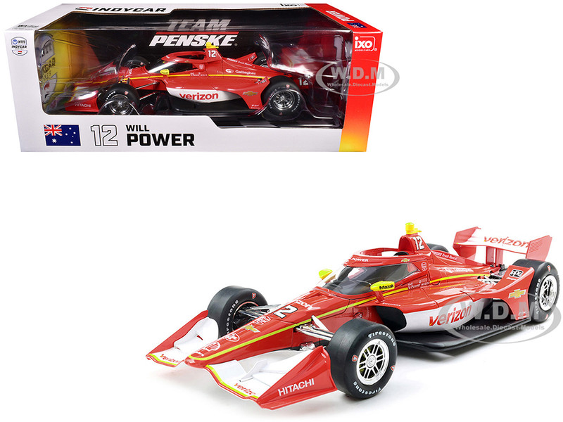 Dallara IndyCar #12 Will Power Verizon Team Penske Road Course Configuration NTT IndyCar Series 2025 1/18 Diecast Model Car IXO Models IND18006
