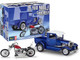 Level 5 Model Kit 1929 Ford Model A Hot Rod Pickup Truck and California Street Chopper Motorcycle 1/25 Scale Model Revell 14565