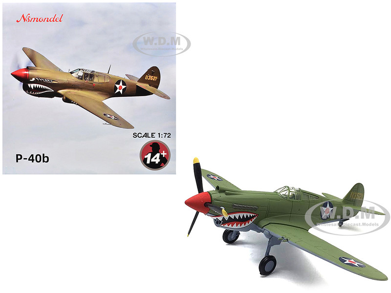 Curtiss P 40E Warhawk Fighter Aircraft China Burma India Theater 1942 United States Army Air Forces 1/72 Diecast Model Airplane FS040A