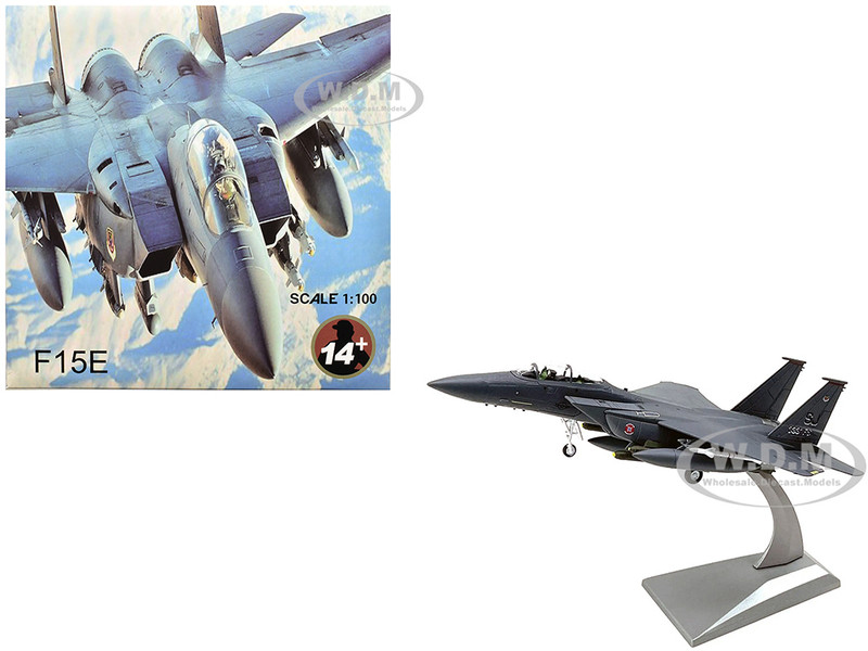 McDonnell Douglas F 15E Strike Eagle Aircraft Lancers 333rd Fighter Squadron 4th Fighter Wing 9th Air Force Air Combat Command Seymour Johnson Air Force Base 2012 United States Air Force 1/100 Diecast Model Airplane FS058B