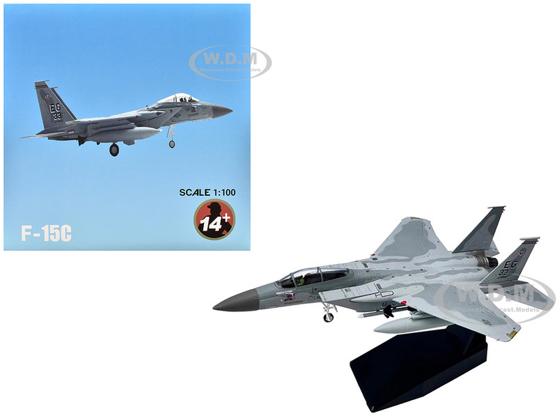 McDonnell Douglas F 15C Eagle Aircraft MiG Killer Gulf Spirit 58th Tactical Fighter Squadron 33rd Tactical Fighter Wing Desert Storm 1991 United States Air Force 1/100 Diecast Model Airplane FS058C