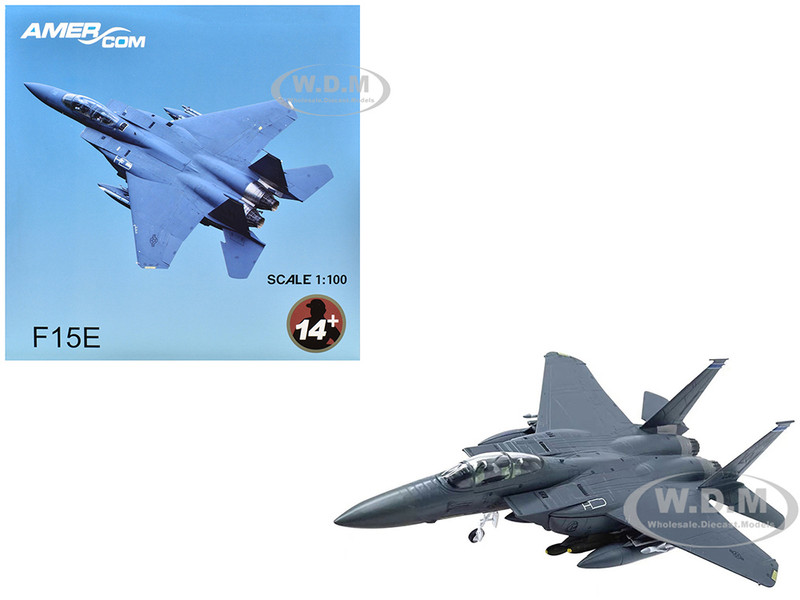 McDonnell Douglas F 15E Strike Eagle Aircraft 492nd Fighter Squadron 48th Fighter Wing, RAF Lakenheath England 2020 United States Air Force Europe 1/100 Diecast Model Airplane FS058E