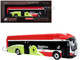 New Flyer Xcelsior Charge NG Electric Transit Bus TTC Toronto Transit Commission Red and Green with White Stripes The Bus & Motorcoach Collection 1/87 HO Diecast Model Iconic Replicas 87-0579