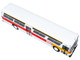 Flxible 53102 New Look Transit Bus San Francisco MUNI Landor Scheme White with Red and Yellow Stripes Vintage Bus & Motorcoach Collection Limited Edition 1/87 HO Diecast Model Iconic Replicas 87-0596