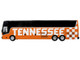 Van Hool TX 45 Motorcoach Bus Premier Transportation University of Tennessee Orange and Black The Bus and Motorcoach Collection Limited Edition to 504 pieces Worldwide 1/87 HO Diecast Model Iconic Replicas 87-0617