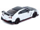 Nissan GT R R35 Nismo RHD Right Hand Drive White with Carbon Hood and Top 1/64 Diecast Model Car Inno Models IN64-R35N-WHI