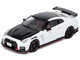 Nissan GT R R35 Nismo RHD Right Hand Drive White with Carbon Hood and Top 1/64 Diecast Model Car Inno Models IN64-R35N-WHI