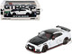 Nissan GT R R35 Nismo RHD Right Hand Drive White with Carbon Hood and Top 1/64 Diecast Model Car Inno Models IN64-R35N-WHI