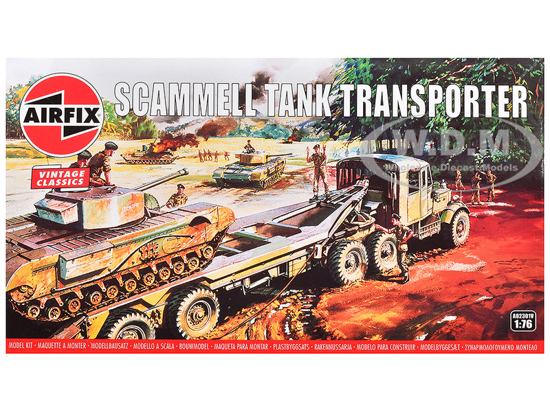 Level 2 Model Kit Scammel Tank Transporter 1/76 Plastic Model Kit Airfix A02301V
