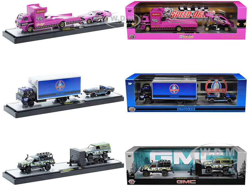 Auto Haulers Set of 3 Trucks Release 86 Limited Edition to 9600 pieces Worldwide 1/64 Diecast Models M2 Machines 36000-86