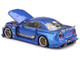 Nissan Skyline GT R R34 SHINJUKU V2 Aero RHD Right Hand Drive Blue Metallic Designed by Jun Imai Kaido House Special 1/64 Diecast Model Car Mini GT KHMG158
