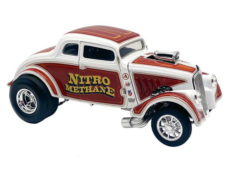 1933 Gasser Nitro Methane White and Brown Limited Edition to 348 pieces Worldwide 1/18 Diecast Model Car ACME A1800934
