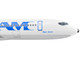 Boeing 727-200 Commercial Aircraft Pan American Airways Clipper Charmer N4734 White Blue Graphics Snap-Fit 1/150 plastic model Skymarks SKR1066