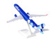 Airbus A321 Commercial Aircraft JetBlue Baloons Livery N957JB Blue Graphics Snap-Fit 1/150 Plastic Model Skymarks SKR1187
