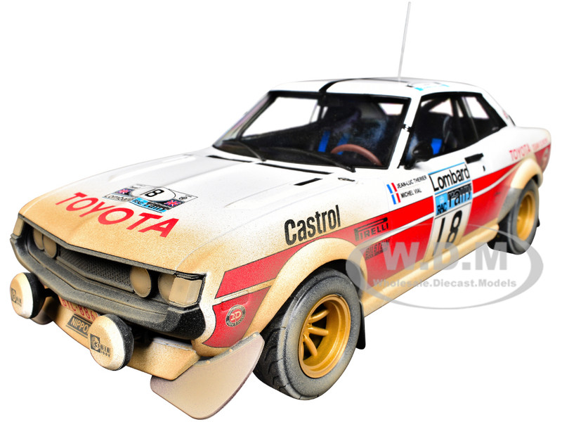Toyota Celica 2000 GT RA21 #18 Jean Luc Therier Michel Vial Dirty Version RAC Rally 1977 1/18 Diecast Model Car IXO Models 18RMC189C22