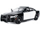 2023 Dodge Charger Pursuit Police Car Black and White Law Enforcement and Public Service Series 1/24 Diecast Model Car Motormax 76996BKWH