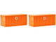 Mobile Offices Orange Set of 2 pieces 1/87 HO Plastic Model Herpa 053600-004OR