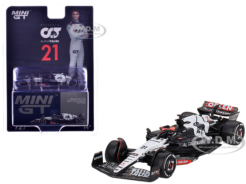 AlphaTauri AT04 #21 Nyck de Vries Formula One F1 Australian GP 2023 Limited Edition 1/64 Diecast Model Car Mini GT MGT00727