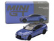 BMW M4 Competition Portimao Blue Metallic with Carbon Top Limited Edition 1/64 Diecast Model Car Mini GT MGT00845