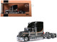 2010 International Lonestar Truck Tractor Black with Silver Stripes 1/64 Diecast Model IXO Models 64TR009A