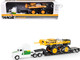 Semi Truck John Deere White Green Flatbed Trailer Hagie STS12 Sprayer Yellow 1/64 Diecast Models ERTL TOMY 45928