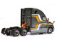 2018 Freightliner Cascadia Truck Tractor Gray Metallic with Stripes 1/43 Diecast Model IXO Models TR21122