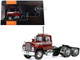 1966 Mack R Series Truck Tractor Dark Red Metallic with Silver Stripes 1/43 Diecast Model IXO Models TR21222