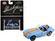 Shelby Cobra 427 S C #45 Light Blue with Orange Stripes Shelby Collectibles Series 1/64 Diecast Model Car ACME SC-705-45
