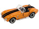 Shelby Cobra 427 S C Orange with Black Stripes Shelby Collectibles Series 1/64 Diecast Model Car ACME SC-705-O