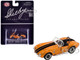 Shelby Cobra 427 S C Orange with Black Stripes Shelby Collectibles Series 1/64 Diecast Model Car ACME SC-705-O