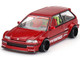 Honda Civic EF Kaido Works V2 Red Metallic with Graphics Designed by Jun Imai Kaido House Special 1/64 Diecast Model Car Mini GT KHMG156