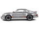 1973 Porsche 911 RSR Kremer Silver Metallic with Stripes 1/18 Diecast Model Car Solido S1801120