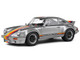 1973 Porsche 911 RSR Kremer Silver Metallic with Stripes 1/18 Diecast Model Car Solido S1801120