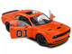 2023 Dodge Challenger R T Scat Pack Widebody #01 Hazzard Tribute Orange 1/18 Diecast Model Car Solido S1805713