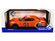 2023 Dodge Challenger R T Scat Pack Widebody #01 Hazzard Tribute Orange 1/18 Diecast Model Car Solido S1805713