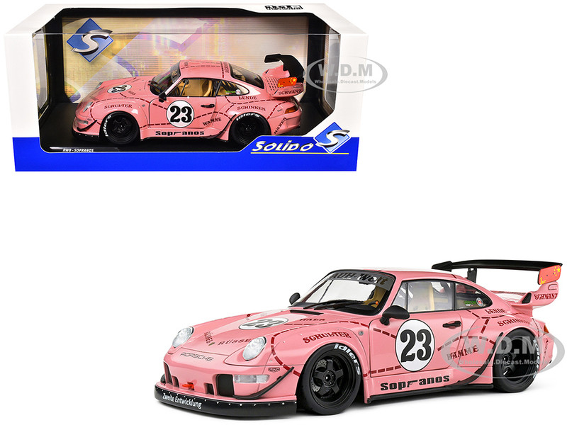 2020 RWB Bodykit #23 Pink Pig Pink with Graphics 1/18 Diecast Model Car Solido S1808503