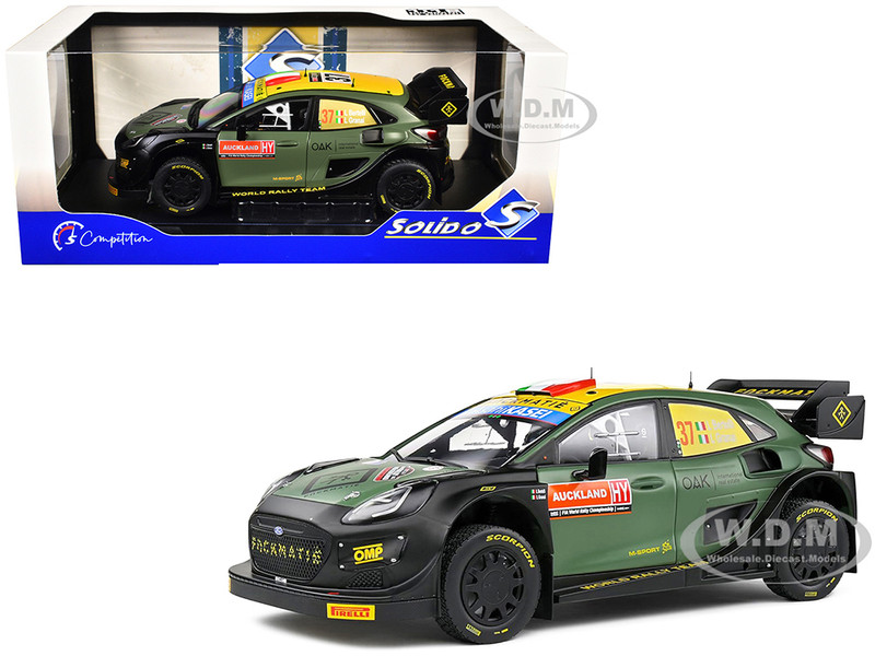 Ford Puma Rally1 Hybrid #37 Lorenzo Bertelli Lorenzo Granai Rally New Zealand 2022 Competition Series 1/18 Diecast Model Car Solido S1809505