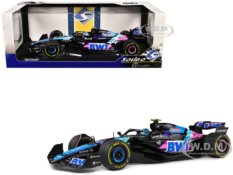 Alpine A524 #10 Pierre Gasly BWT Formula One F1 Monaco GP 2024 Competition Series 1/18 Diecast Model Car Solido S1814002