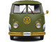 1950 Volkswagen Kool Kombi Van with Trailer Army Fighter Green with Graphics 1/18 Diecast Model Car Solido S1810901