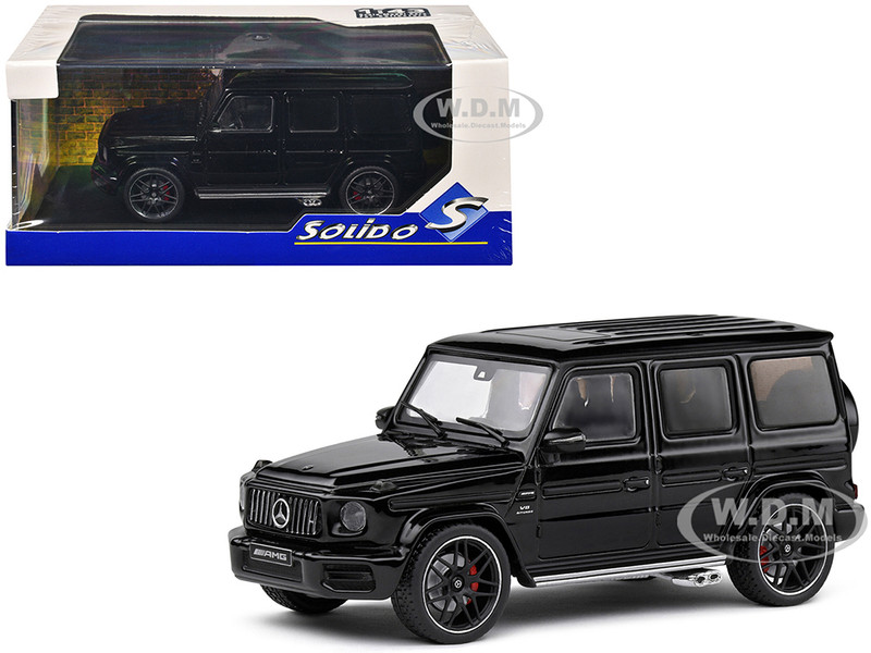 2022 Mercedes Benz AMG G63 Obsidian Black Metallic 1/43 Diecast Model Car Solido S4316702