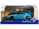 2019 Nissan GT R R35 LB Silhouette Works RHD Right Hand Drive Miami Blue with Black Hood and Top 1/43 Diecast Model Car Solido S4311209