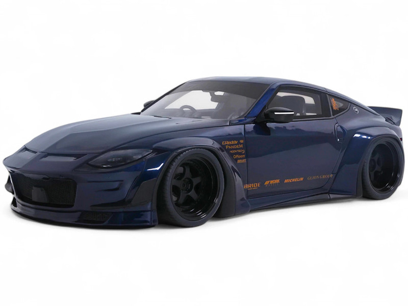 2023 Nissan 400Z by Pandem RHD Right Hand Drive Midnight Blue 1/18 Model Car GT Spirit GT494