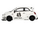 ABARTH 595 #49 LB Works x Abas Works Gara White Limited Edition 1/64 Diecast Model Car Mini GT MGT00809
