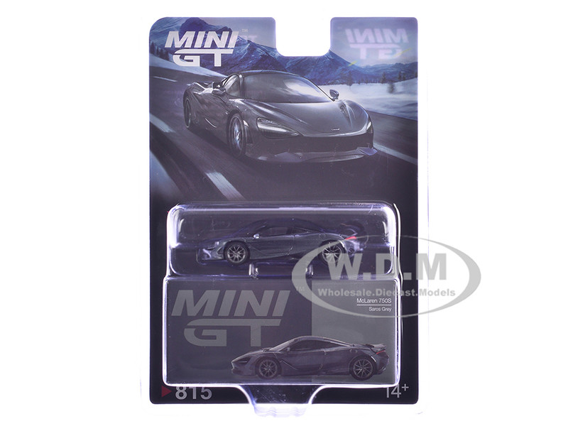 McLaren 750S Saros Gray Limited Edition 1/64 Diecast Model Car Mini GT MGT00815