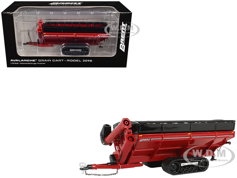 Brent 2098 Avalanche Grain Cart with Equalizer Tracks Red 1/64 Diecast Model SpecCast UBC066
