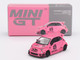 ABARTH 595 #49 LB Works x Abas Works Pink Limited Edition 1/64 Diecast Model Car Mini GT MGT00851