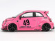 ABARTH 595 #49 LB Works x Abas Works Pink Limited Edition 1/64 Diecast Model Car Mini GT MGT00851