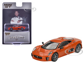 Jaguar C X75 Orange Metallic 007 James Bond Spectre 2015 Movie Limited Edition 1/64 Diecast Model Car Mini GT MGT00903-007E