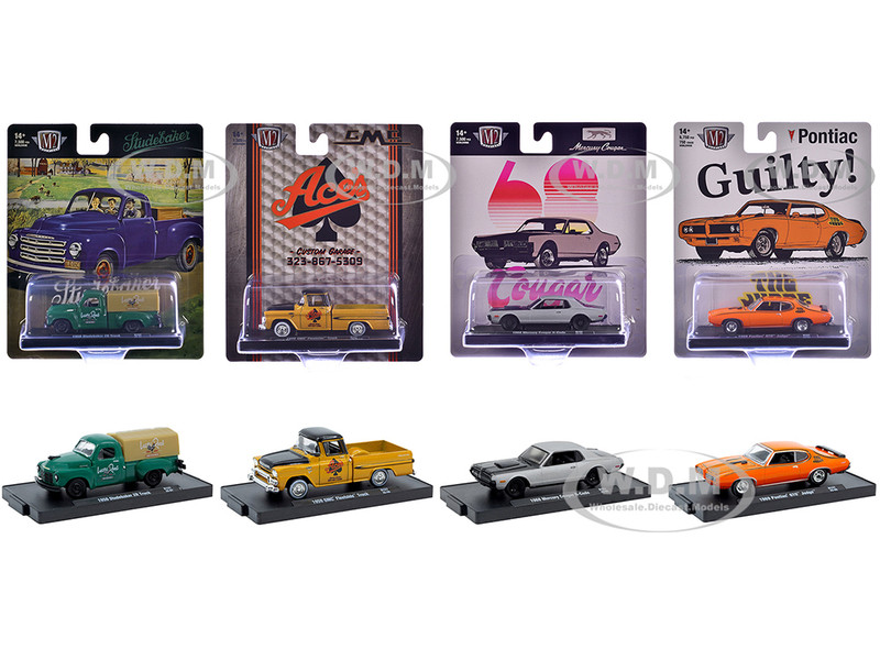 Auto Drivers Set of 4 pieces in Blister Packs Release 127 Limited Edition to 7500 pieces Worldwide 1/64 Diecast Model Cars M2 Machines 11228-127