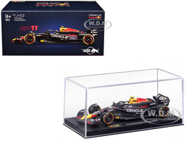 Red Bull Racing RB20 #11 Sergio Perez Oracle Formula One F1 World Championship 2024 with Driver Figure and Display Case "Race" Series 1/43 Diecast Model Car Bburago 38098SP